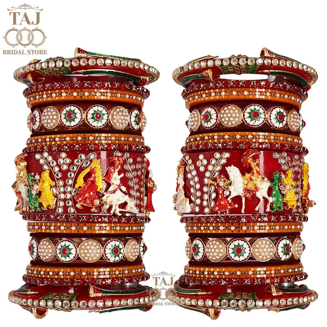 Rajwadi Wedding Bangles set in Beautiful Doli Barat Design