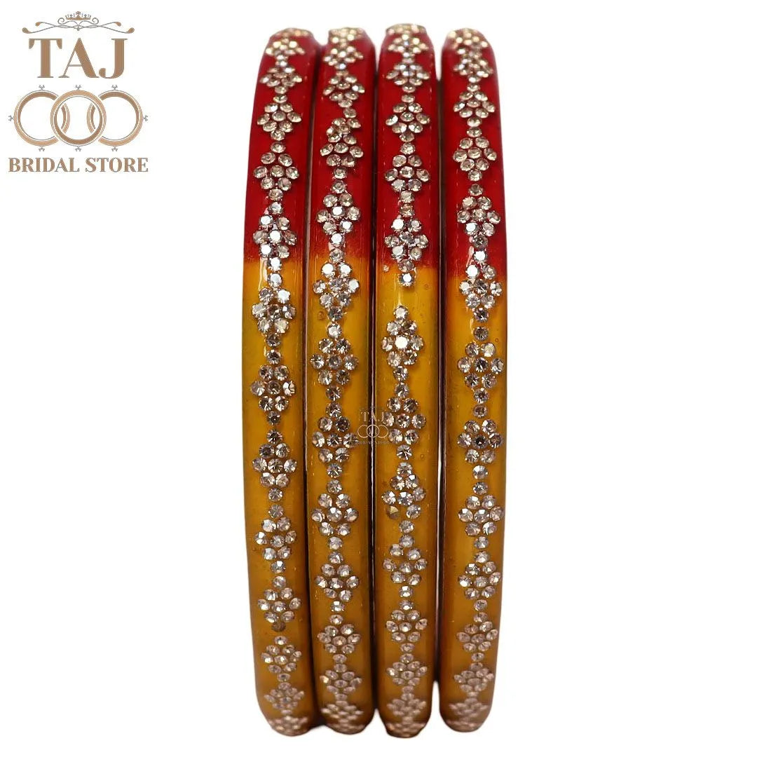 Premium Jaipuri Lac Bangles With Best Traditional Rhinestones Design
