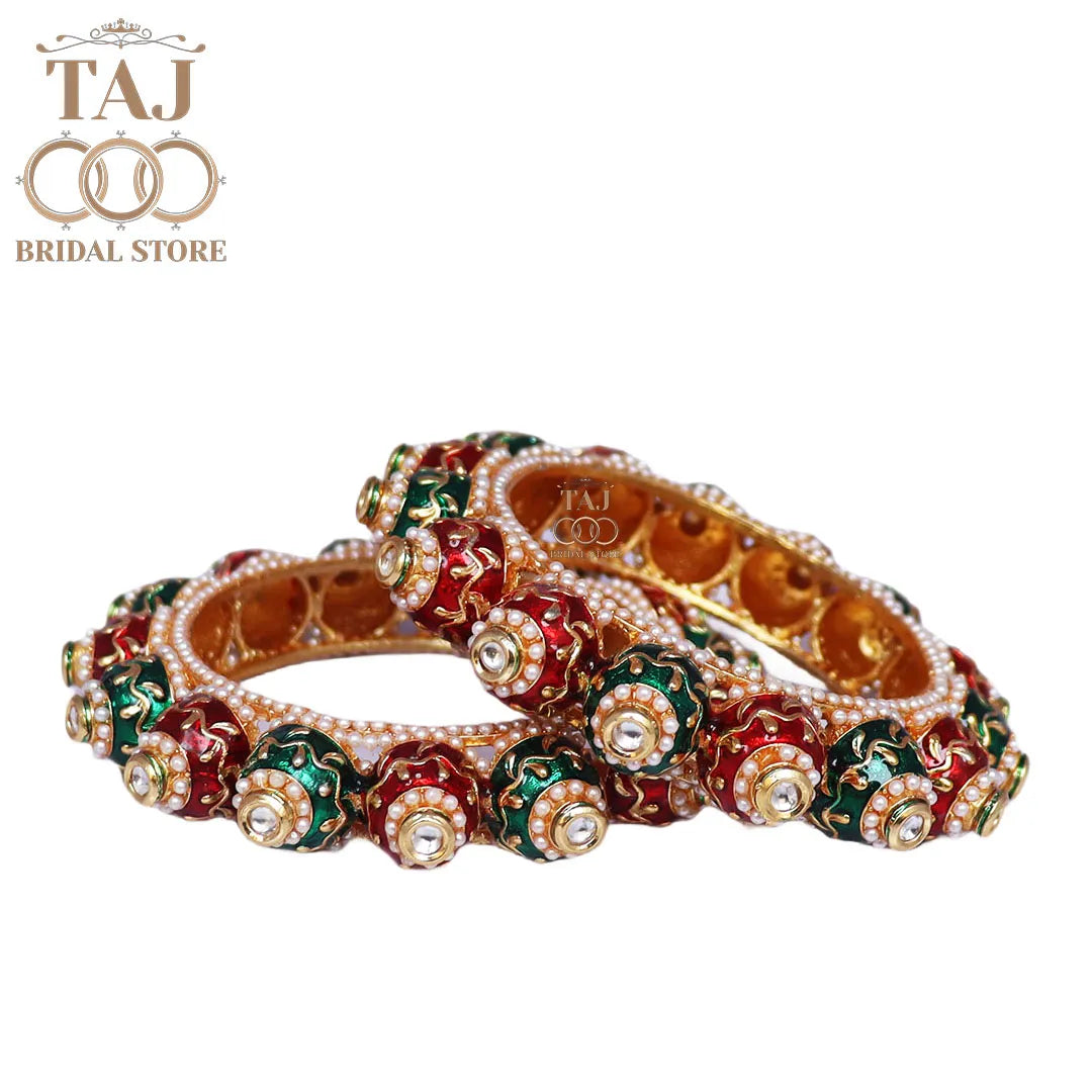 Traditional Rajwadi Bangadi in Best Design (Pack of 2) Taj Bridal Store