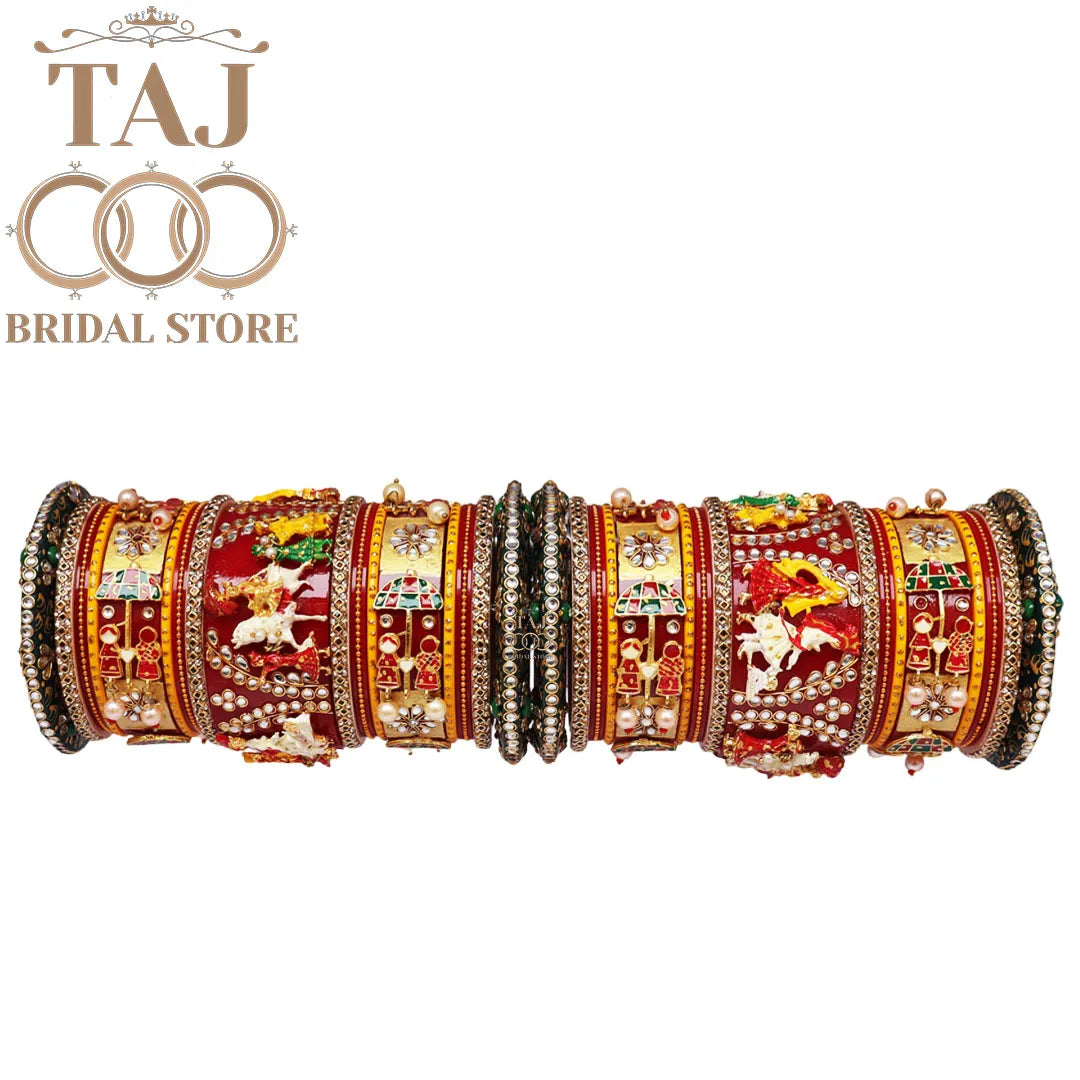 Doli Barat Design Wedding Chura Set With Beautiful Umbrella Design Kada