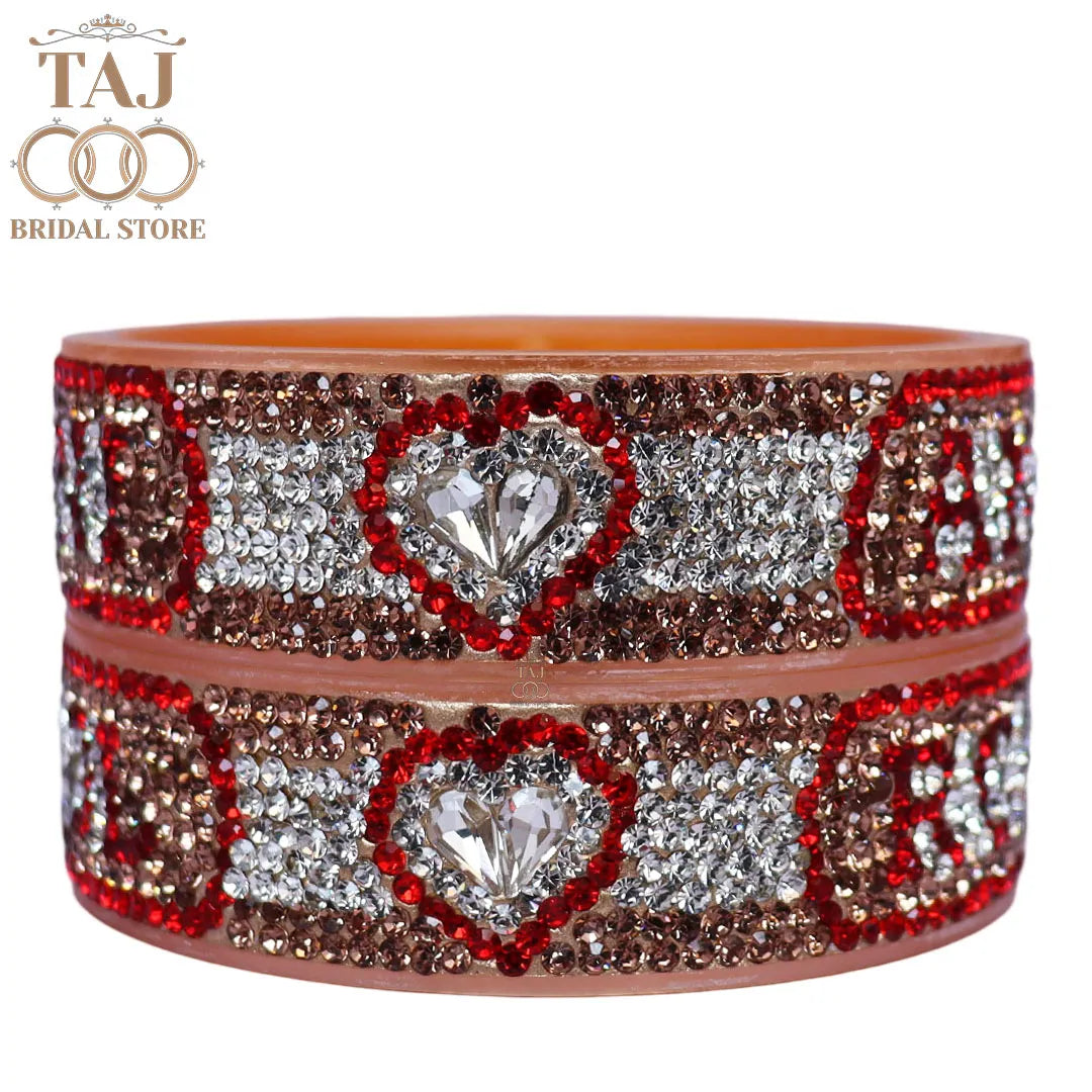 Customized Name Kada with Beautiful Heart Design (Pack of 2)