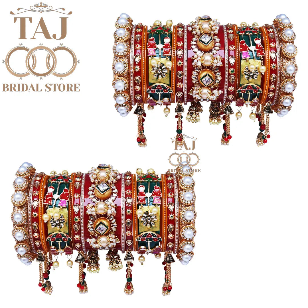 Best Rajwadi Wedding Chura With New Umbrella Design Kada