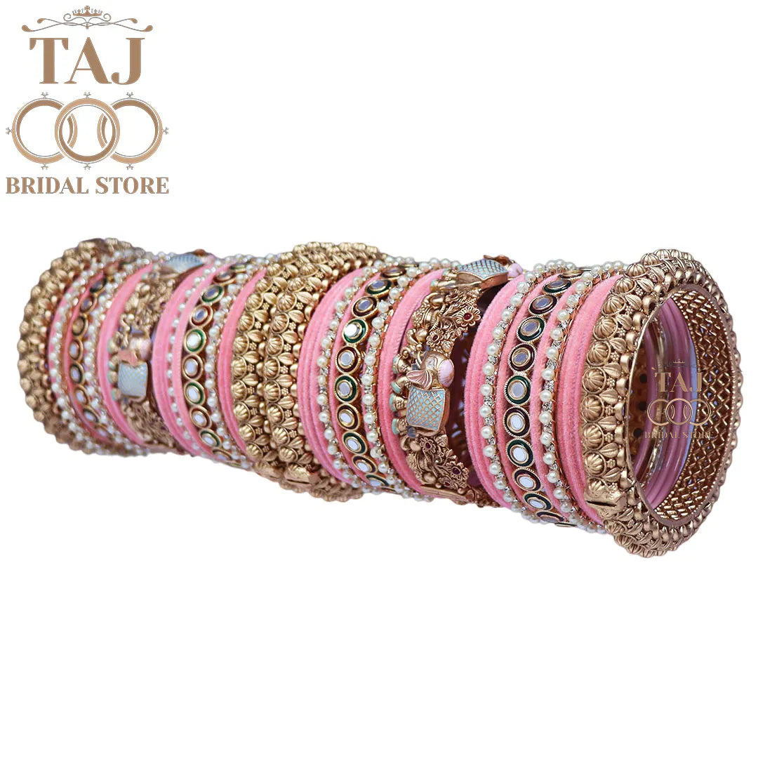 Tranding Bridal Rajwadi Chuda With Beautiful Elephant Design Kada
