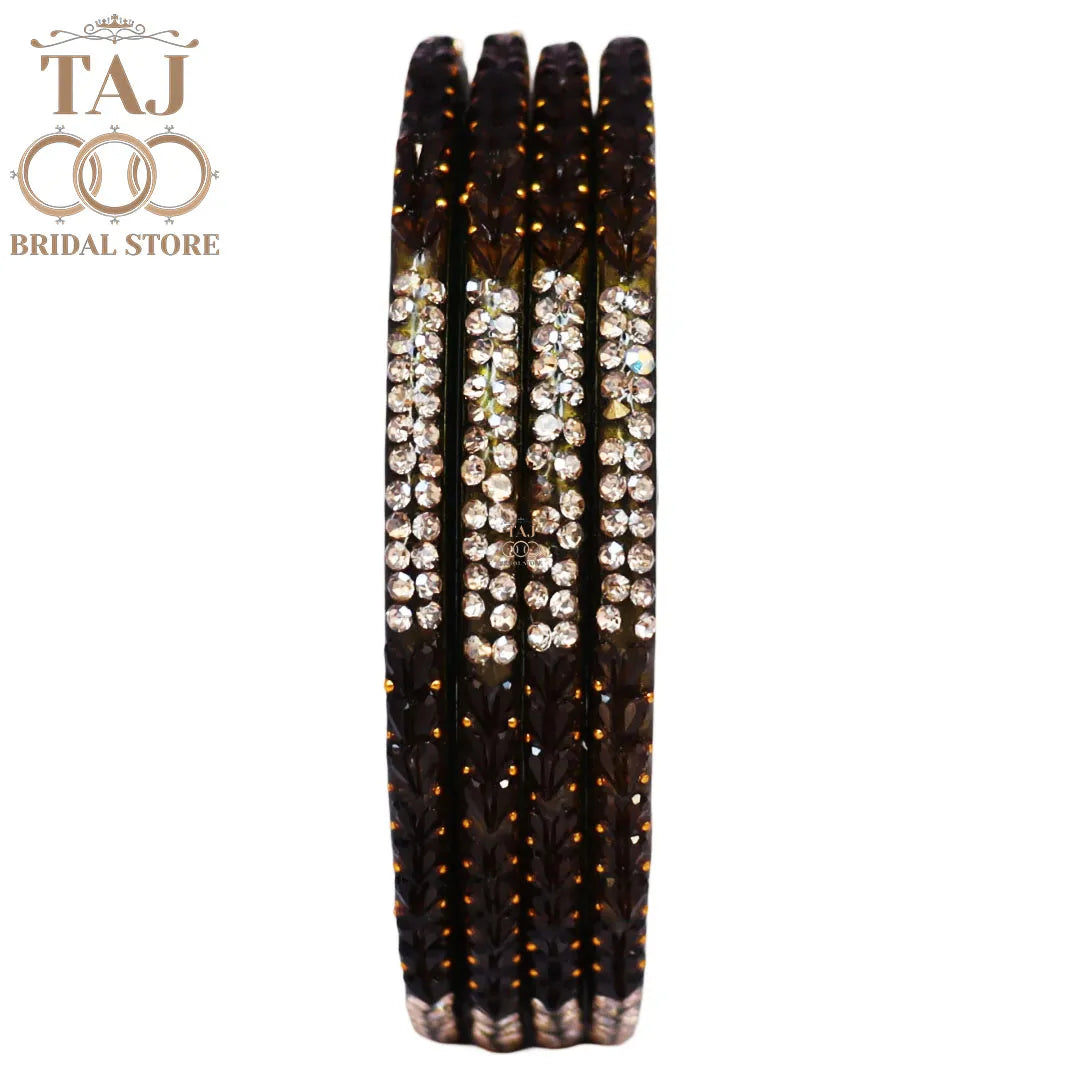 Rajasthani Lac Bangles With Beautiful Traditional Rhinestons Design