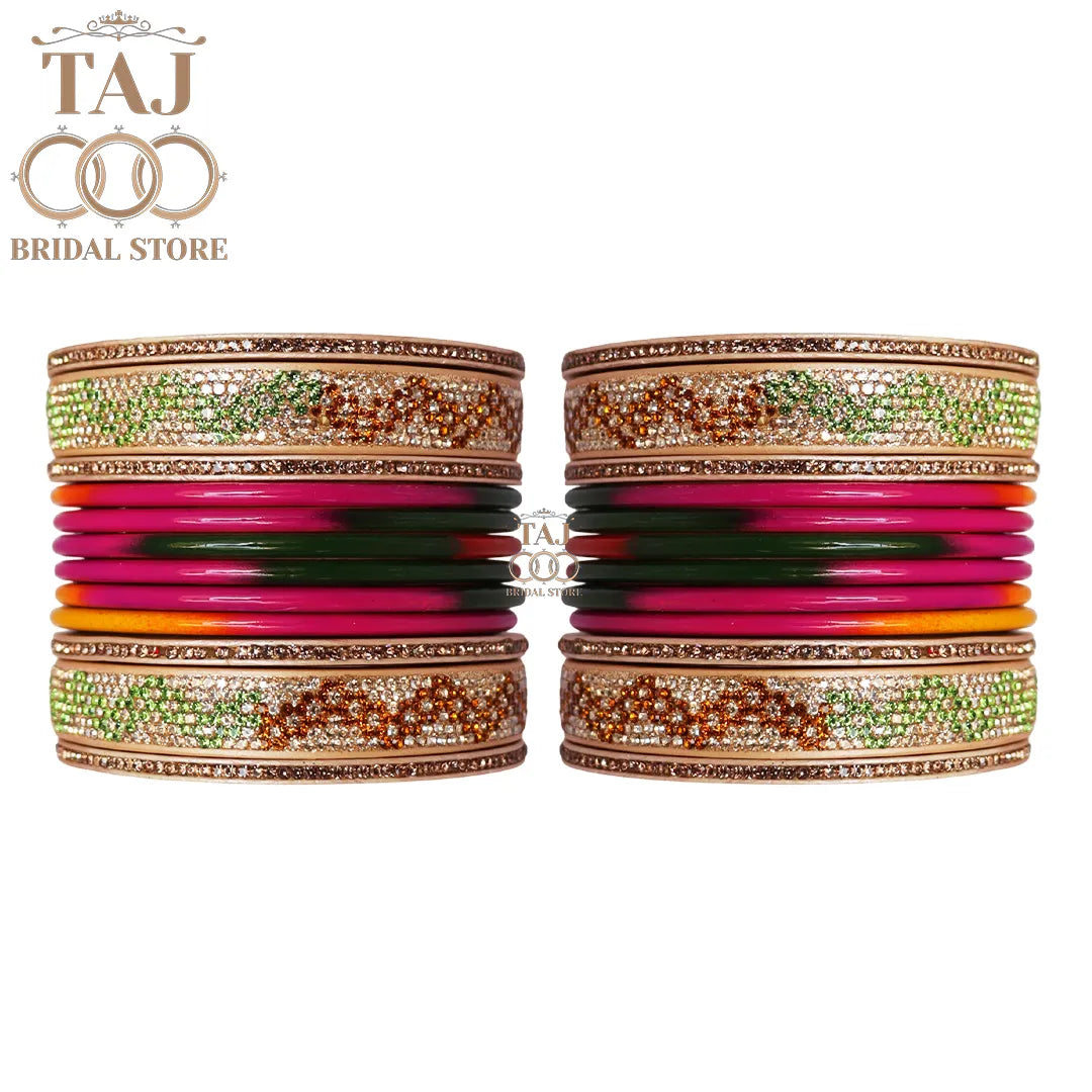 Rajasthani Lac Bangles Set in Latest Zigzag Design