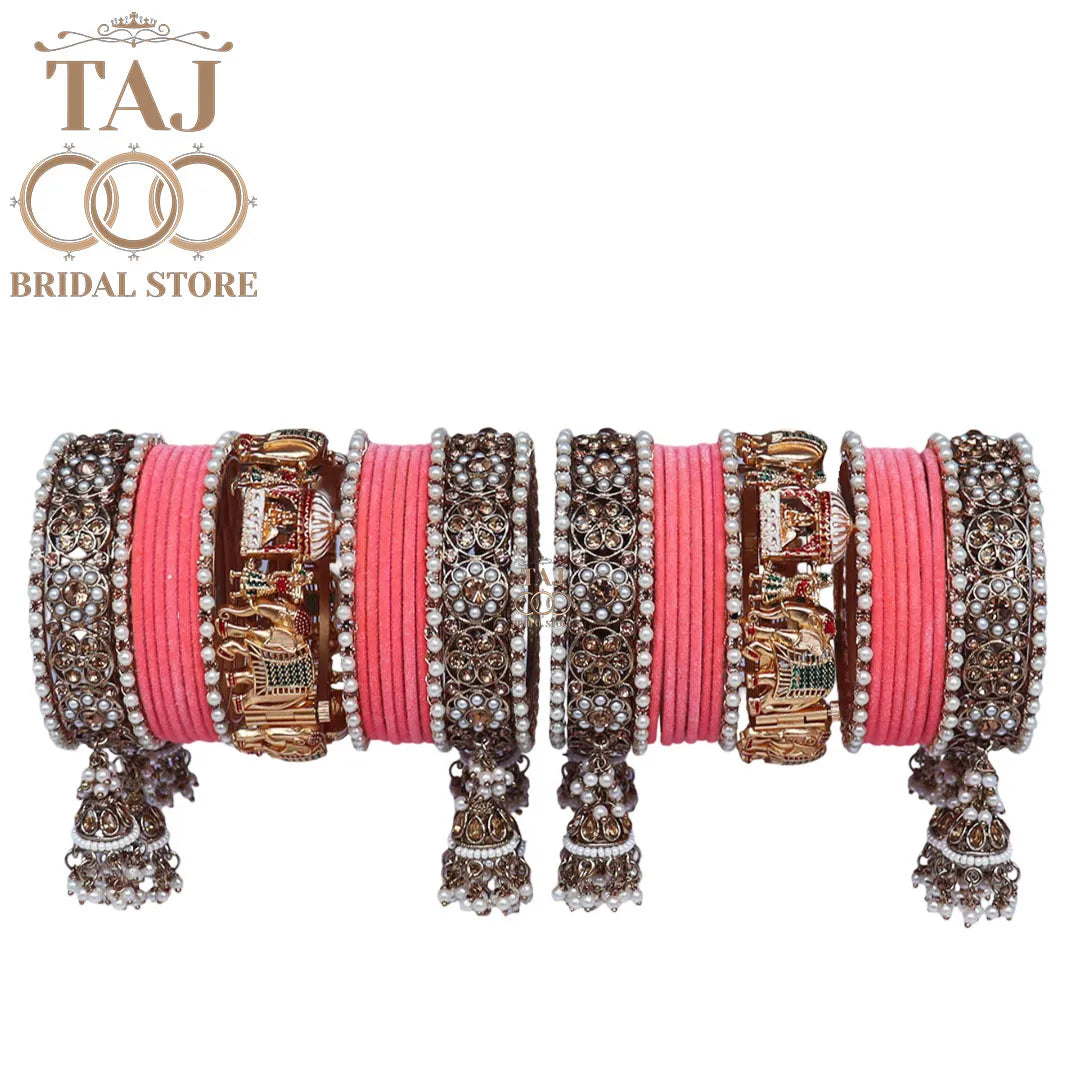 Most Popular Bridal Bangles Set With Beautiful Doli and Elephant Design Kada