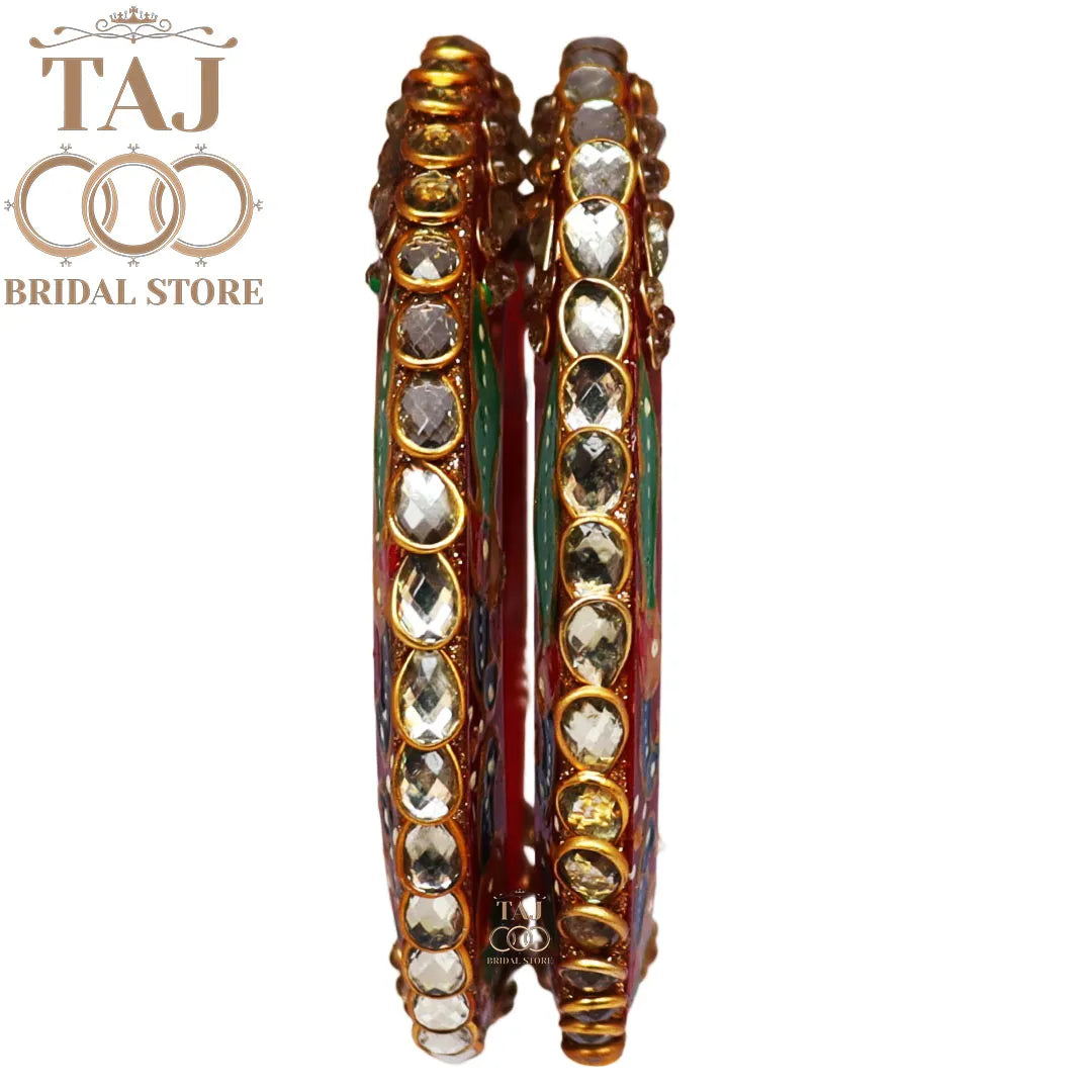Rajwadi Traditional Bangadi Set With Beautiful Peacock Design