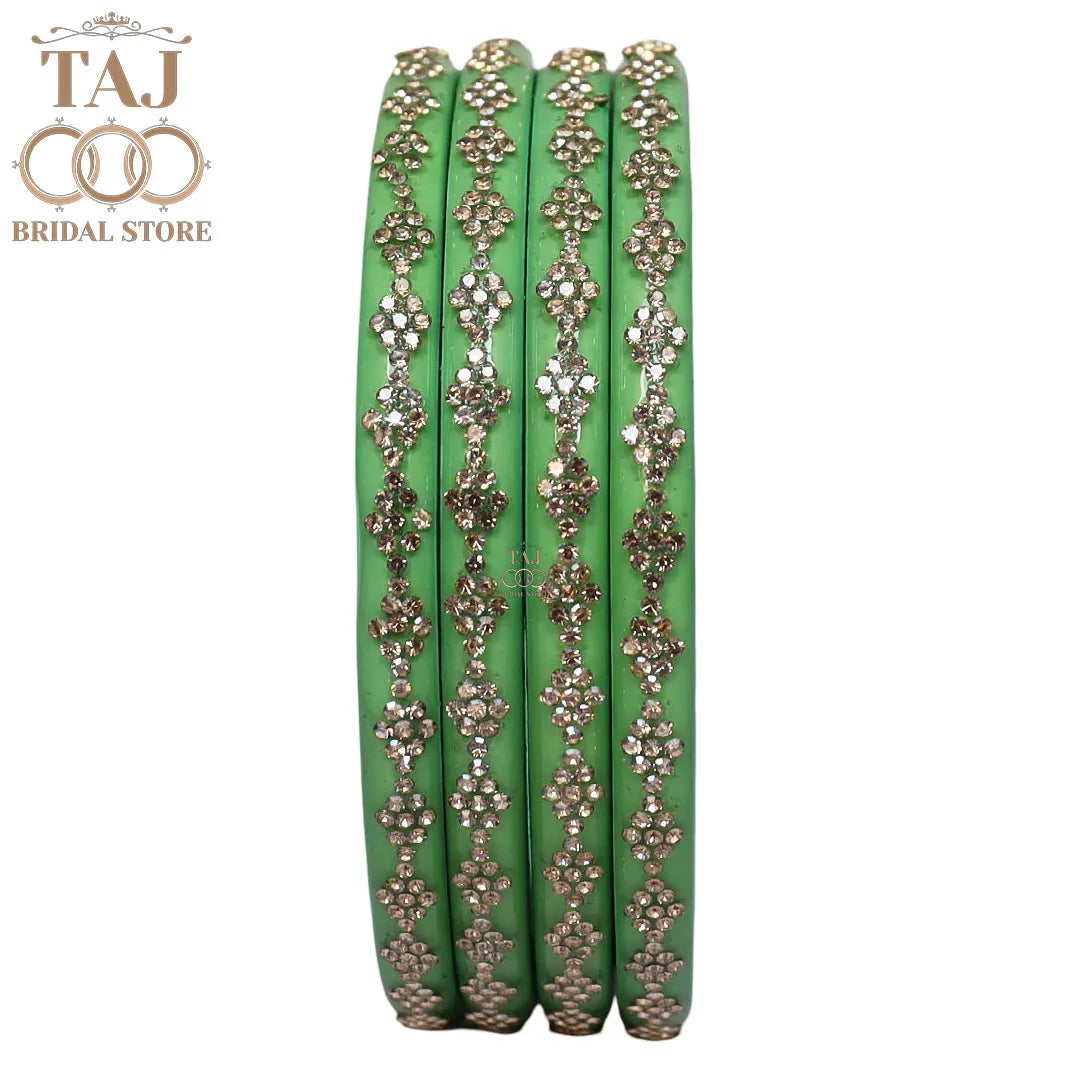 Premium Jaipuri Lac Bangles With Best Traditional Rhinestones Design