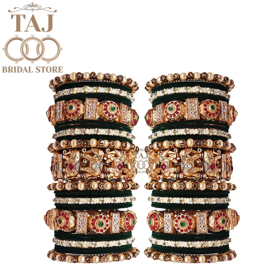Heavy Bridal Chuda for Weddings With New Elephant Design
