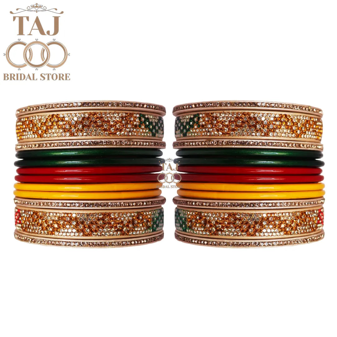 Rajasthani Lac Bangles Set in Latest Zigzag Design