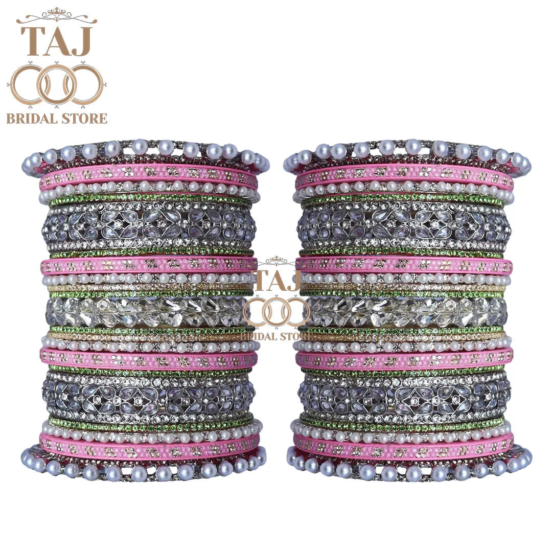 Premium Designer AD Bangles Set in Latest AD and Kundan Design
