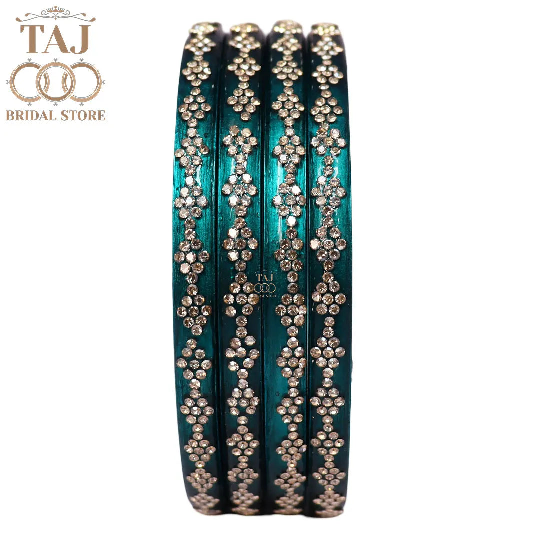 Premium Jaipuri Lac Bangles With Best Traditional Rhinestones Design