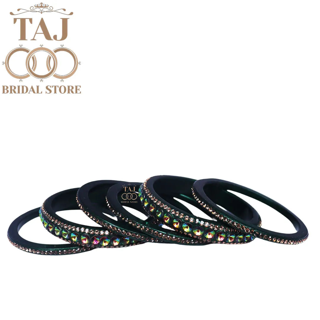 Daily Wear Marwadi Lakh Chura Set With Beautiful RhineStone Design
