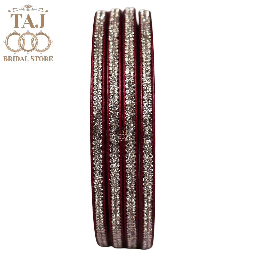 Premium Marwadi Lac Bangles in Latest Rhinestones Design