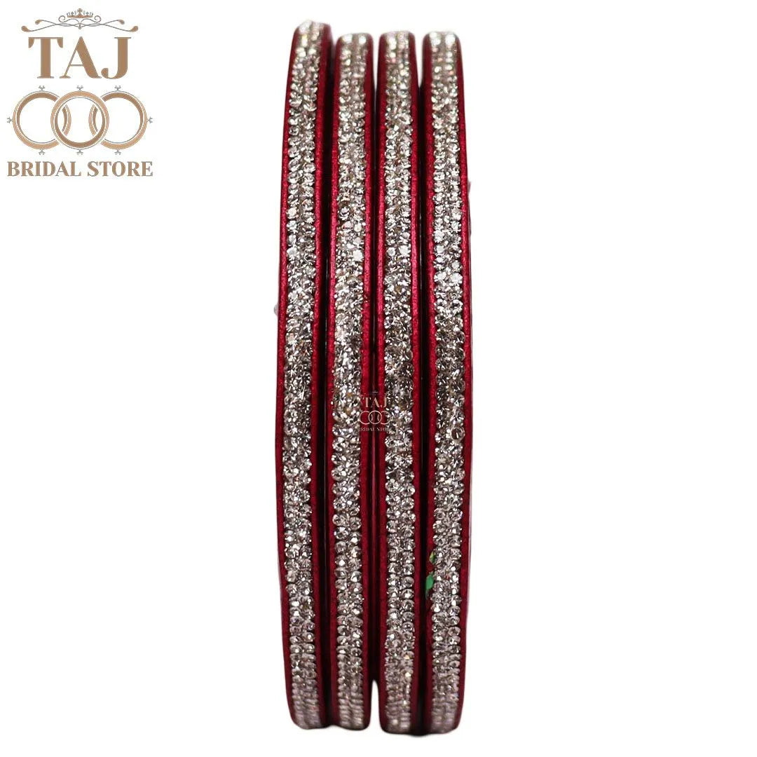 Premium Marwadi Lac Bangles in Latest Rhinestones Design