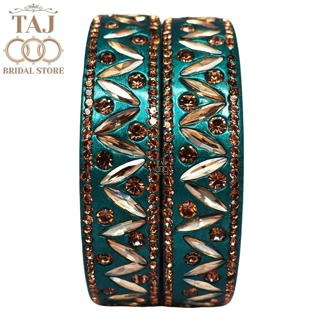 Rajasthani Lac Kada Bangles in Latest Kundan and Rhinestones Design