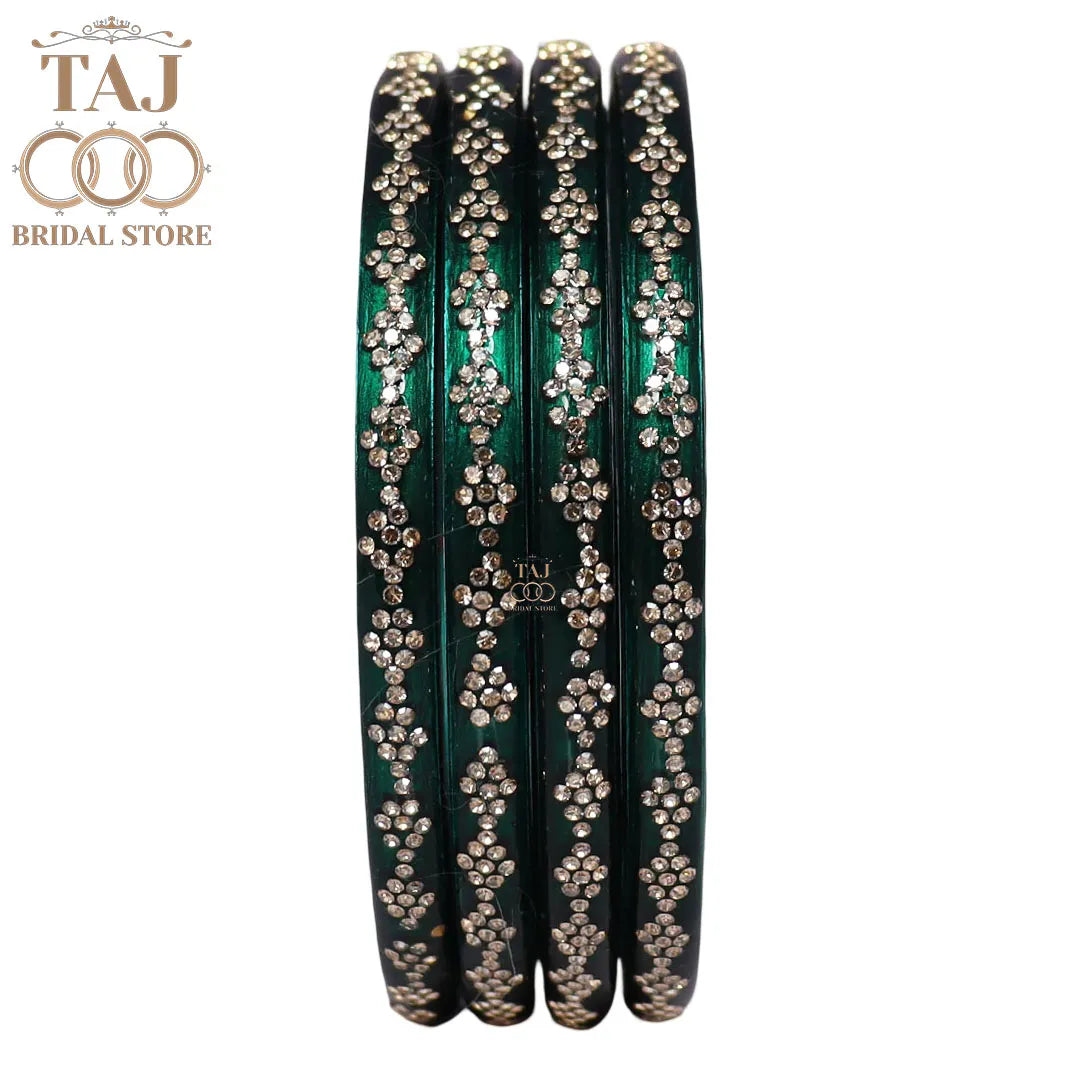 Premium Jaipuri Lac Bangles With Best Traditional Rhinestones Design