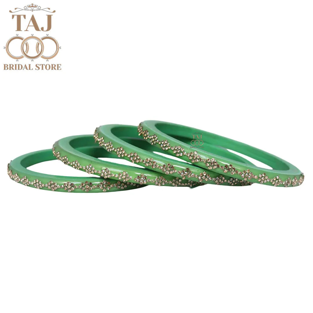 Premium Jaipuri Lac Bangles With Best Traditional Rhinestones Design