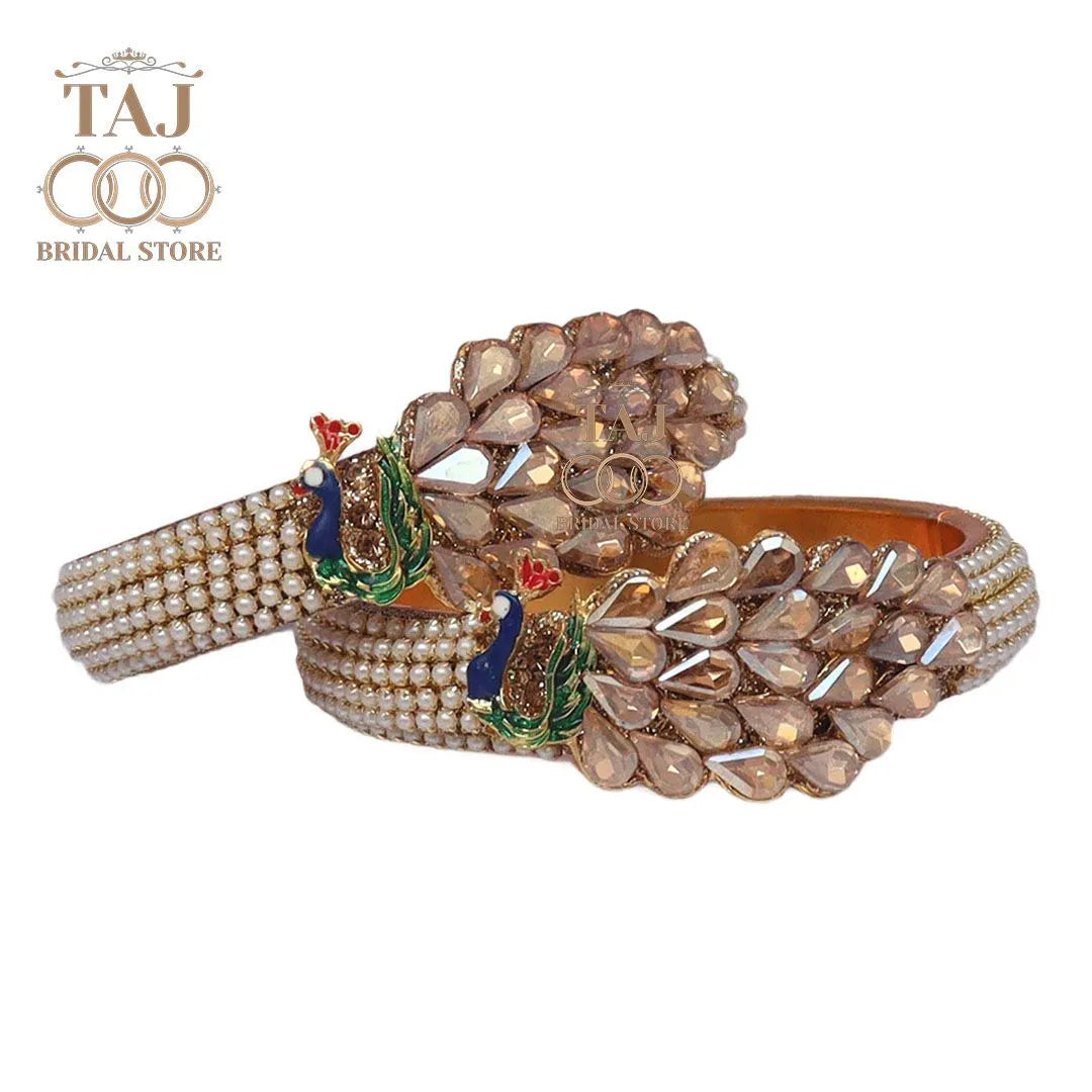 Designer Kada with Beautiful Peacock Design (Pack of 2)