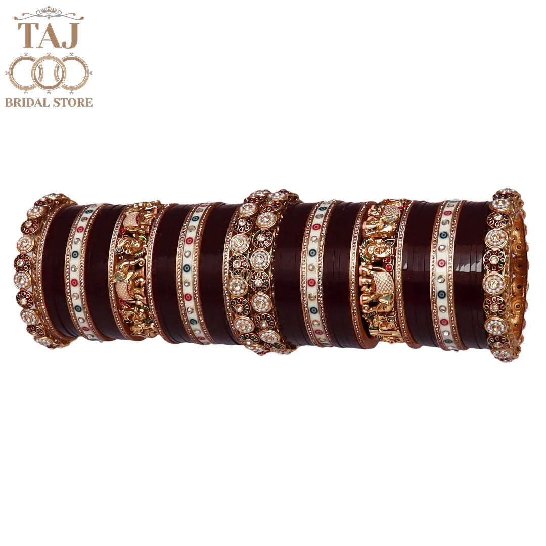 Premium Wedding Chura Set With New Devine Ganesh and Elephant Motifs