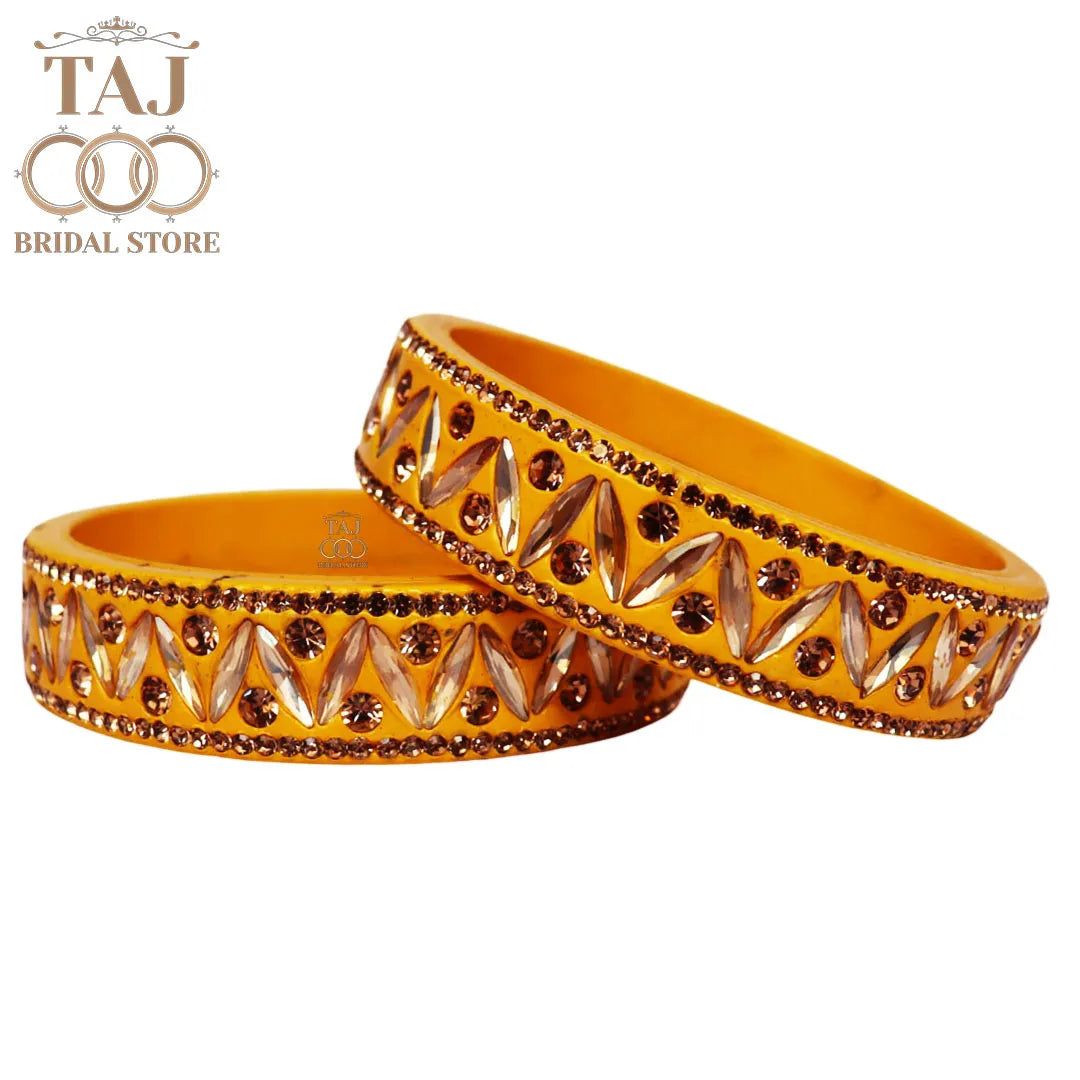 Rajasthani Lac Kada Bangles in Latest Kundan and Rhinestones Design