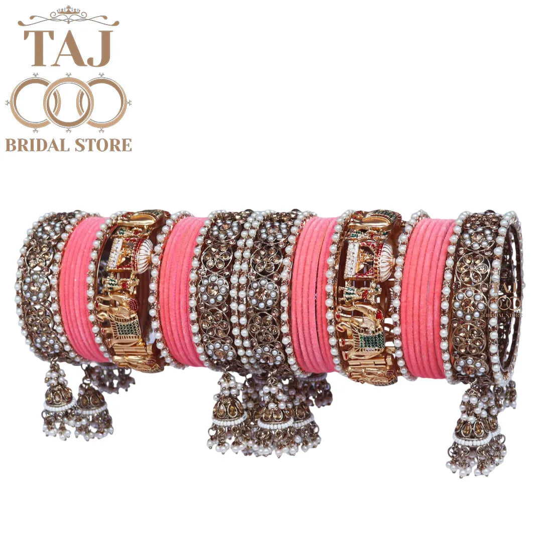 Most Popular Bridal Bangles Set With Beautiful Doli and Elephant Design Kada