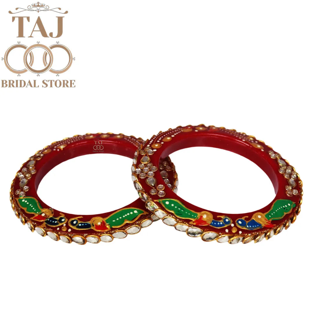 Rajwadi Traditional Bangadi Set With Beautiful Peacock Design