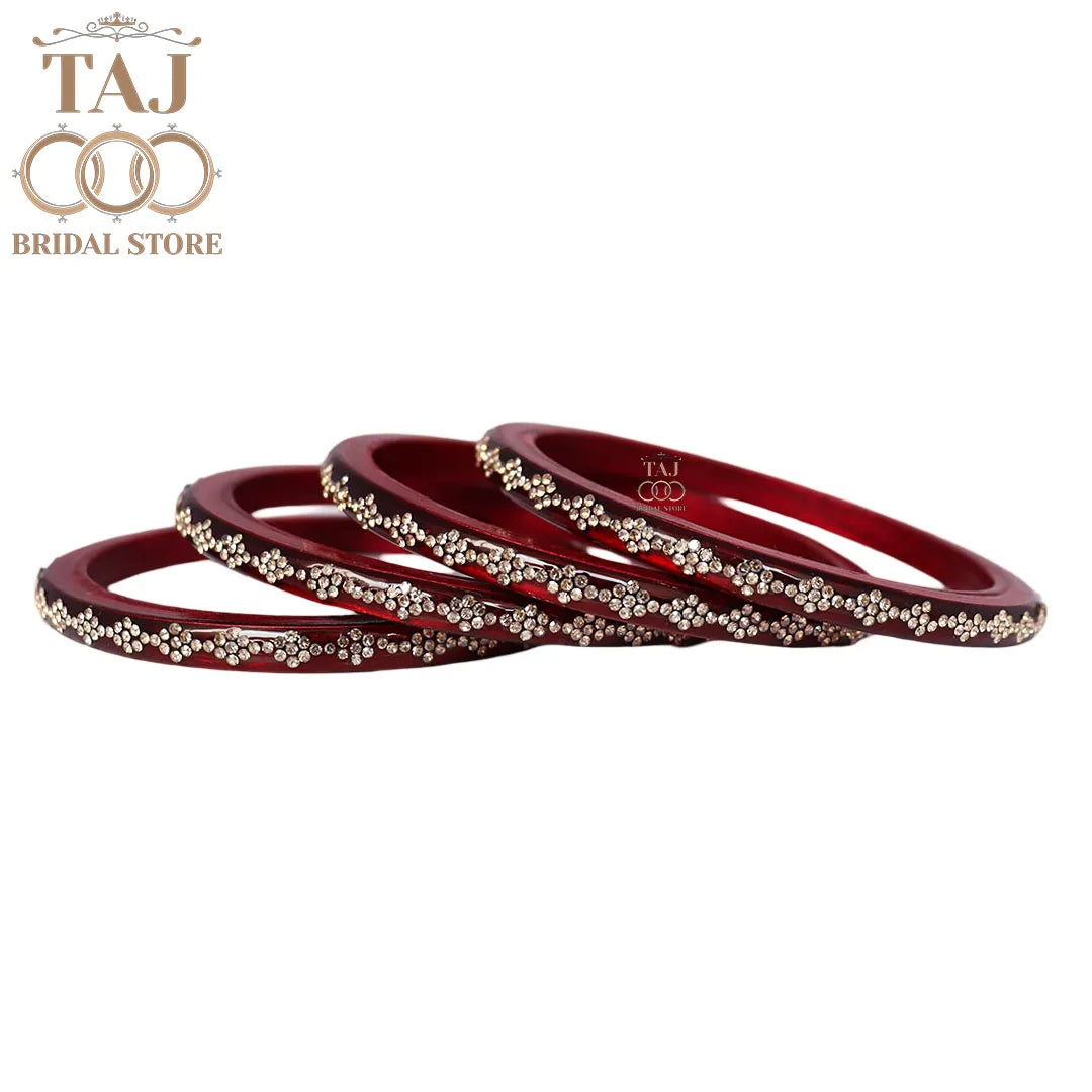 Premium Jaipuri Lac Bangles With Best Traditional Rhinestones Design
