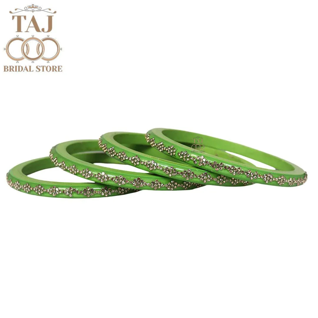 Premium Jaipuri Lac Bangles With Best Traditional Rhinestones Design