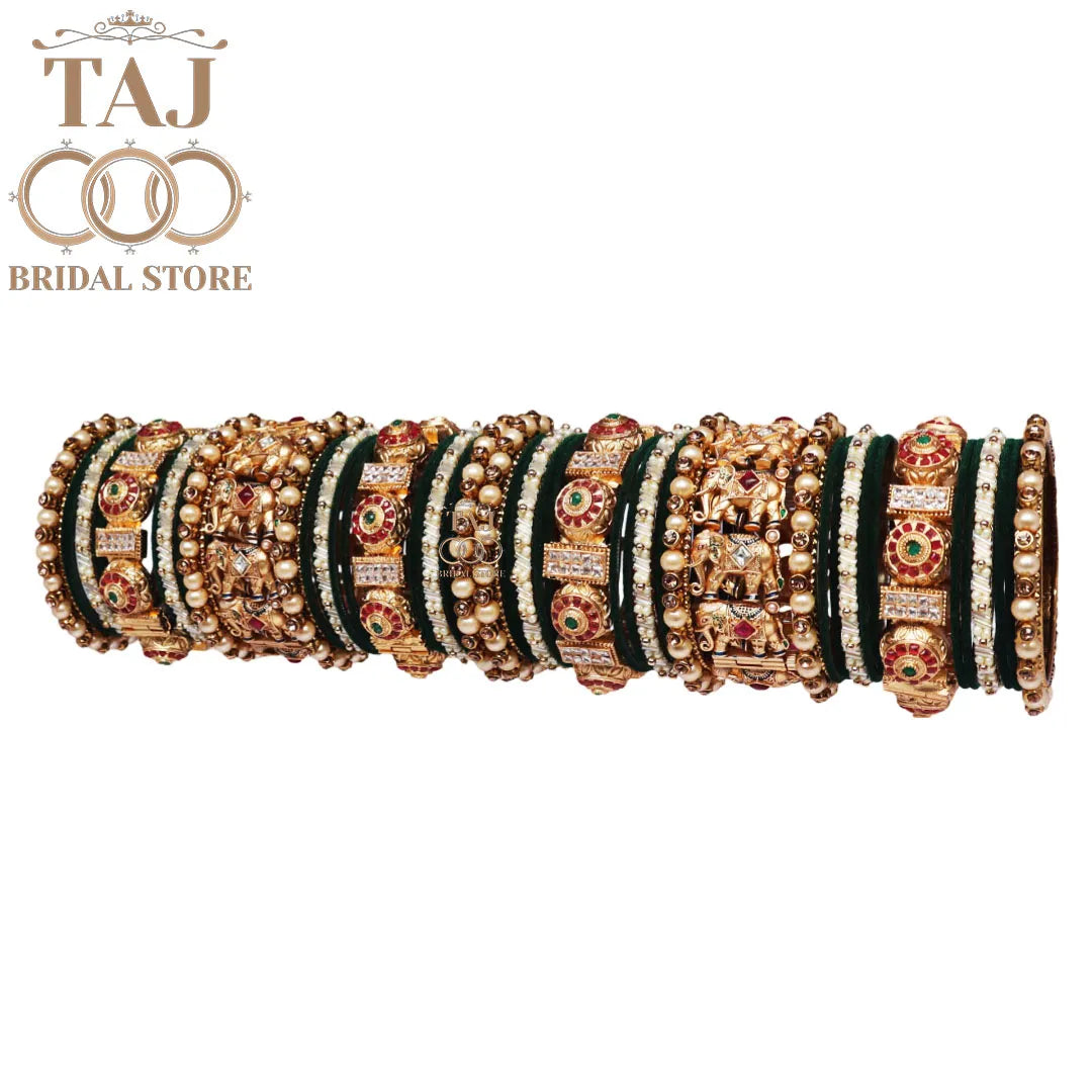 Heavy Bridal Chuda for Weddings With New Elephant Design