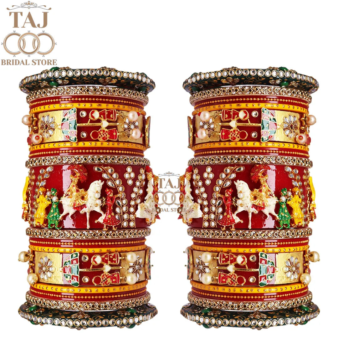 Doli Barat Design Wedding Chura Set With Beautiful Umbrella Design Kada