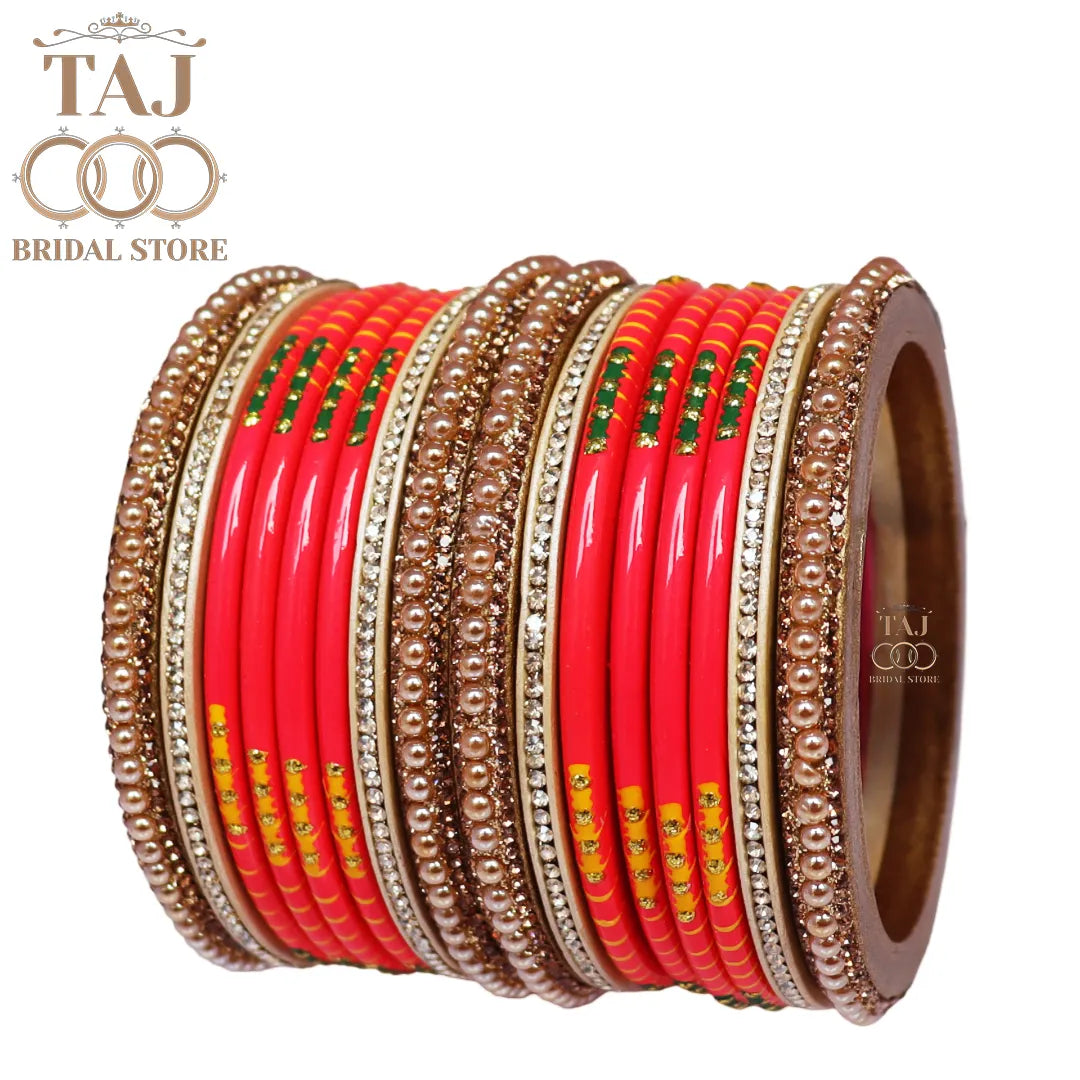 Diwali Special Short Lac Bangle Set with Beautiful Handpaint Design