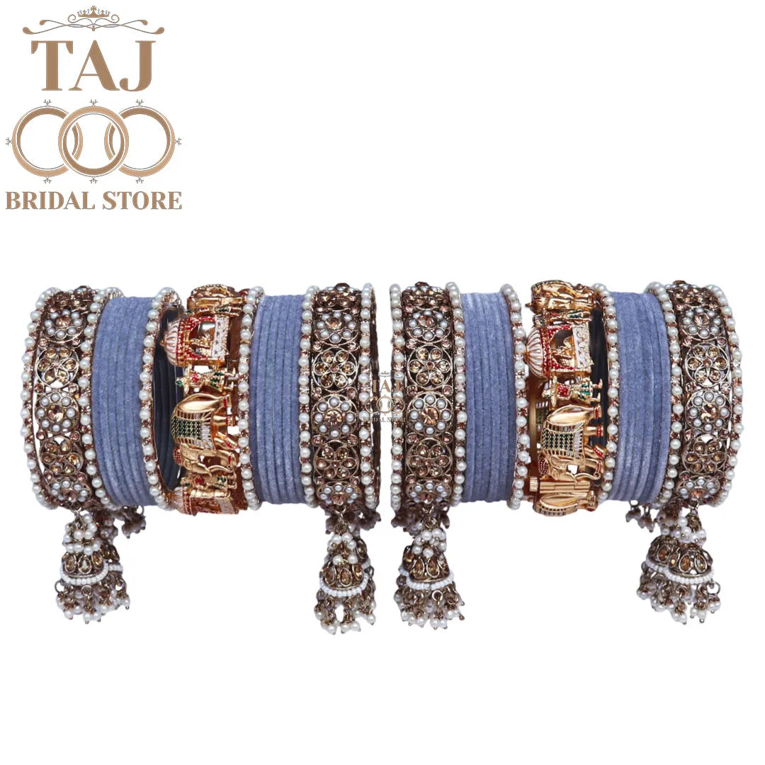 Most Popular Bridal Bangles Set With Beautiful Doli and Elephant Design Kada