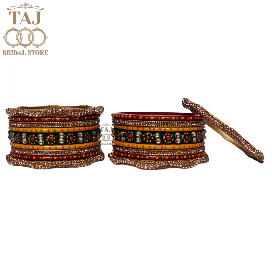 Lahti Short Bangles Set for Women with Larest Zigzag Design