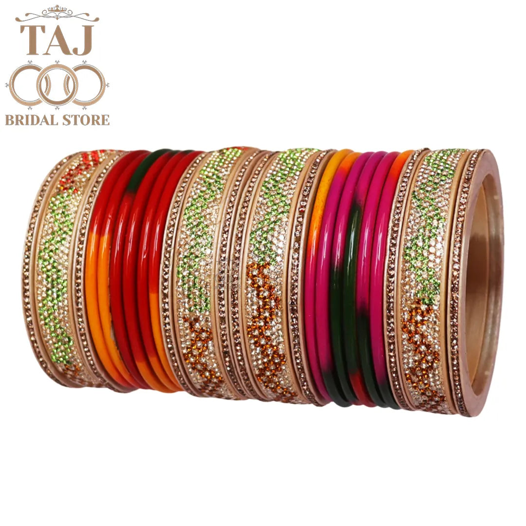 Rajasthani Lac Bangles Set in Latest Zigzag Design