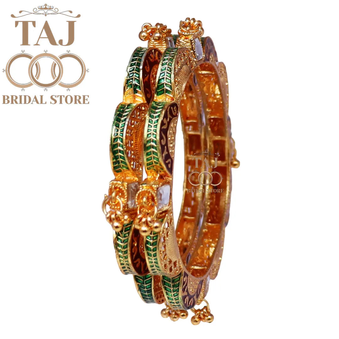 Fancy Kada for Women With Beautiful Meenakari Work (Set of 2)