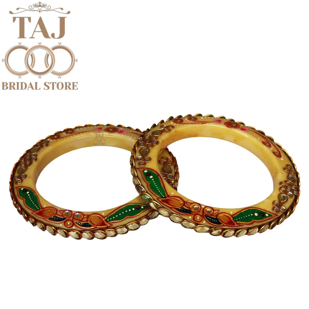 Rajwadi Traditional Bangadi Set With Beautiful Peacock Design