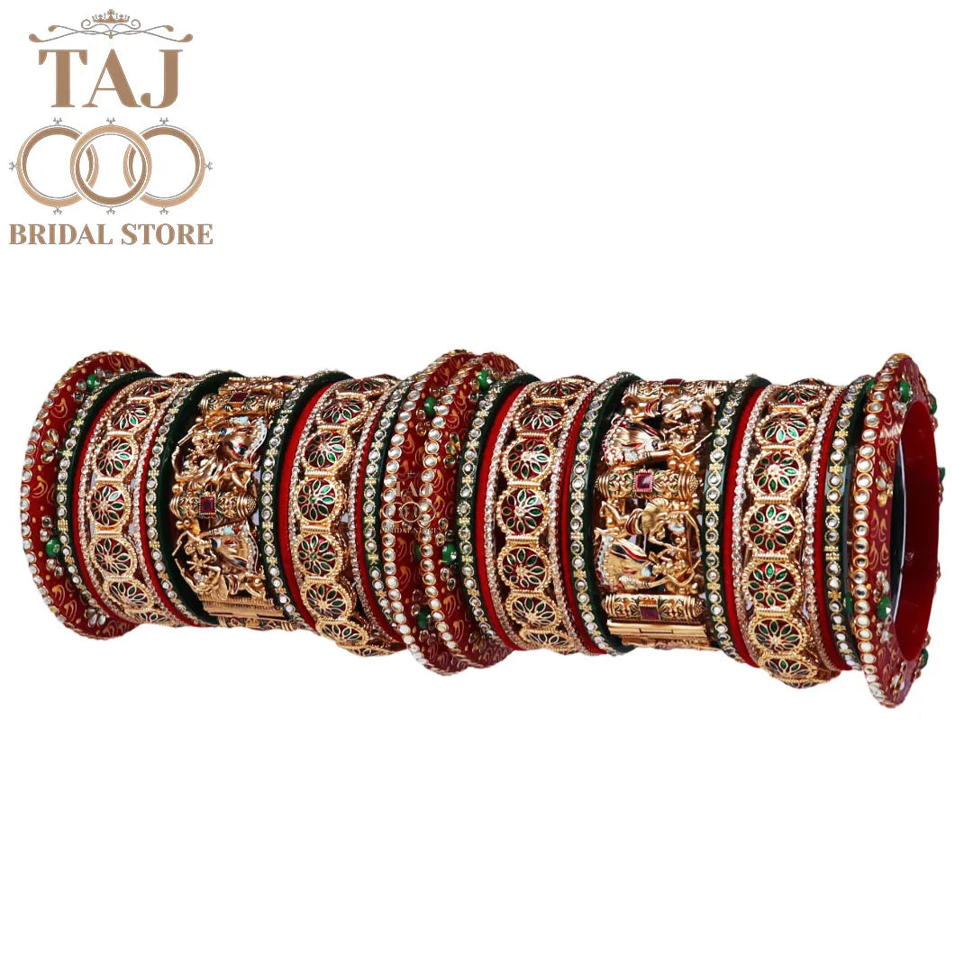 Karwa Chauth Special Wedding Bangle Set with Dandiya Motifs
