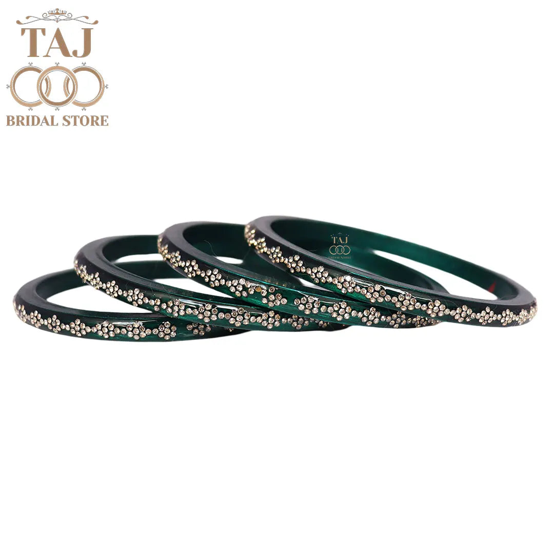 Premium Jaipuri Lac Bangles With Best Traditional Rhinestones Design