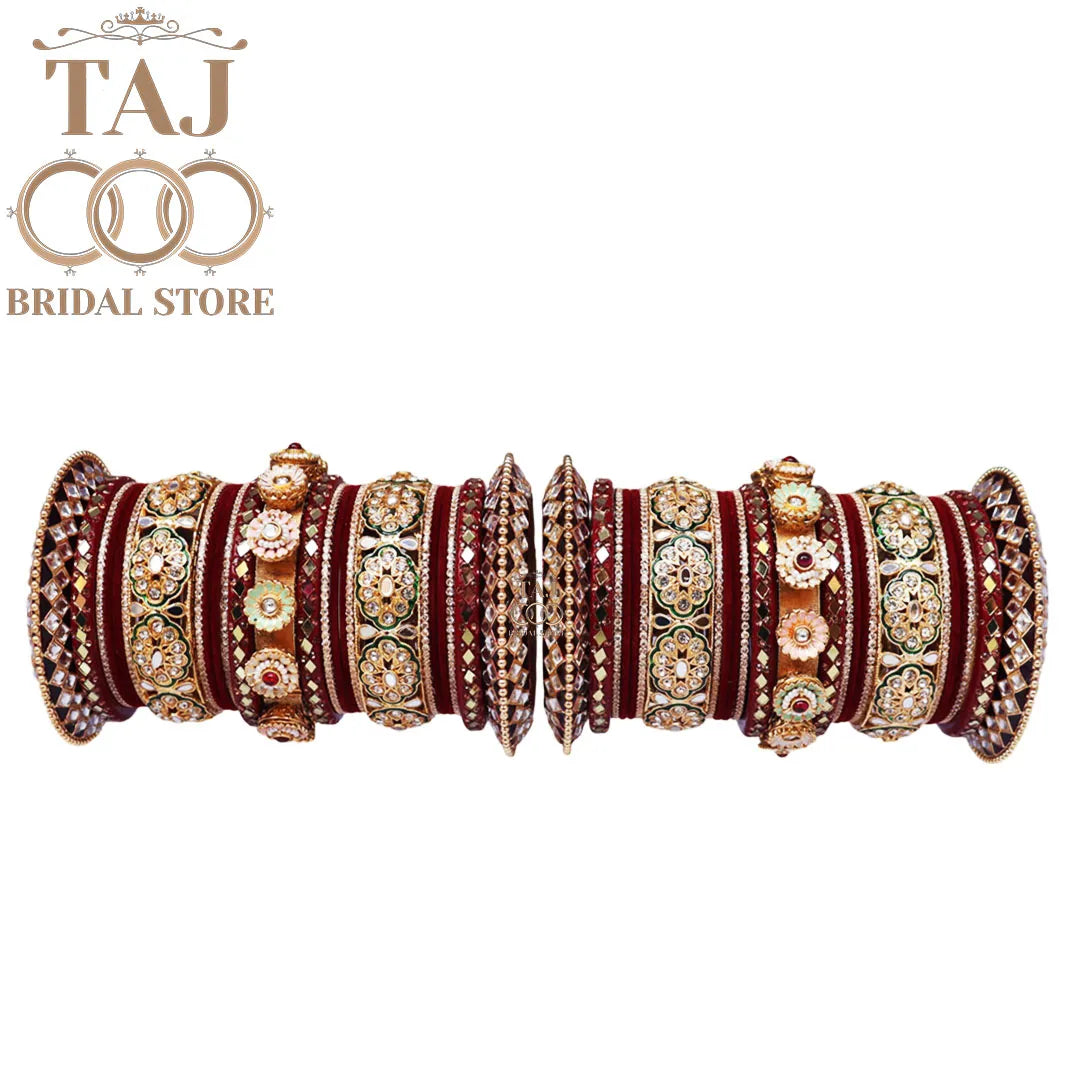 Best Rajwadi Wedding Bangles Set With New Latest Design