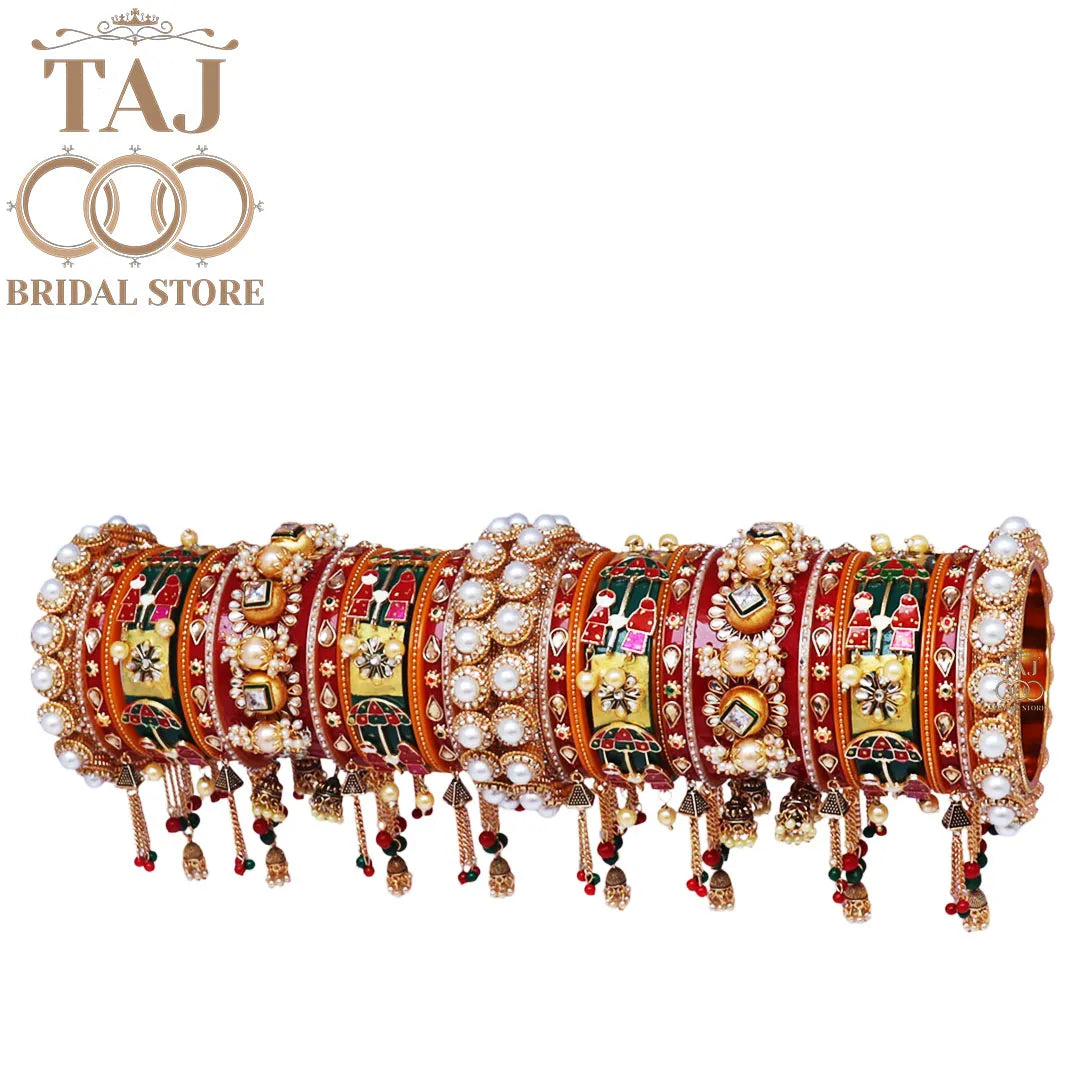 Best Rajwadi Wedding Chura With New Umbrella Design Kada
