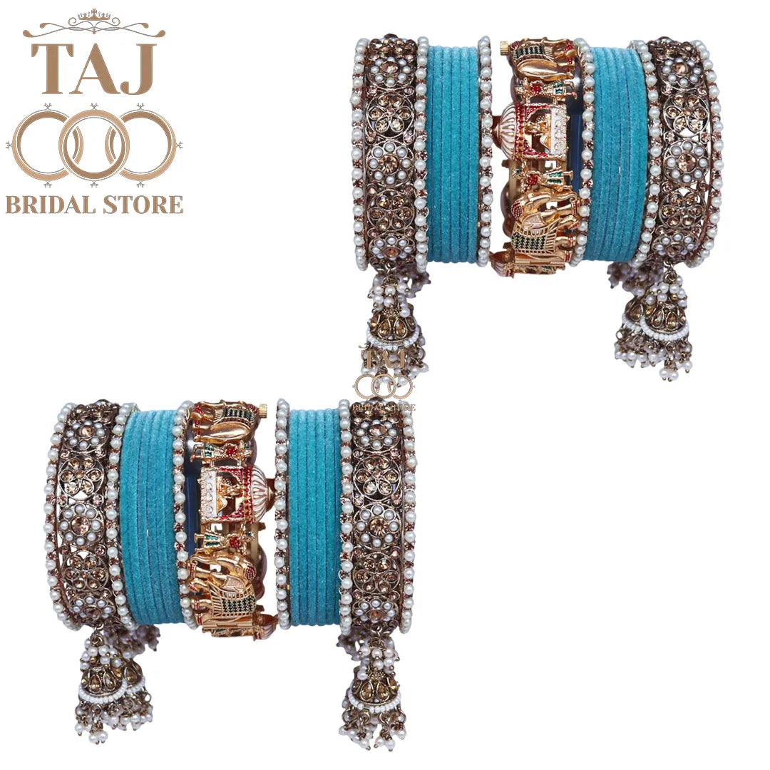 Most Popular Bridal Bangles Set With Beautiful Doli and Elephant Design Kada
