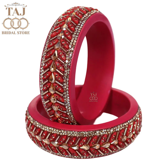 Jaipuri Fancy Lac Kada Bangles in Latest Kundan Design