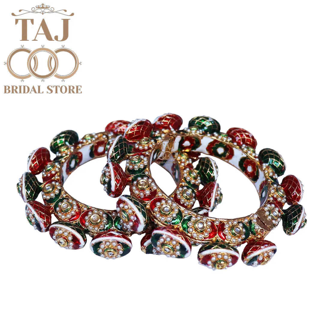 Royal Rajasthani Traditional Bangadi With Beautiful Latest Heavy Design (Pack of 2)