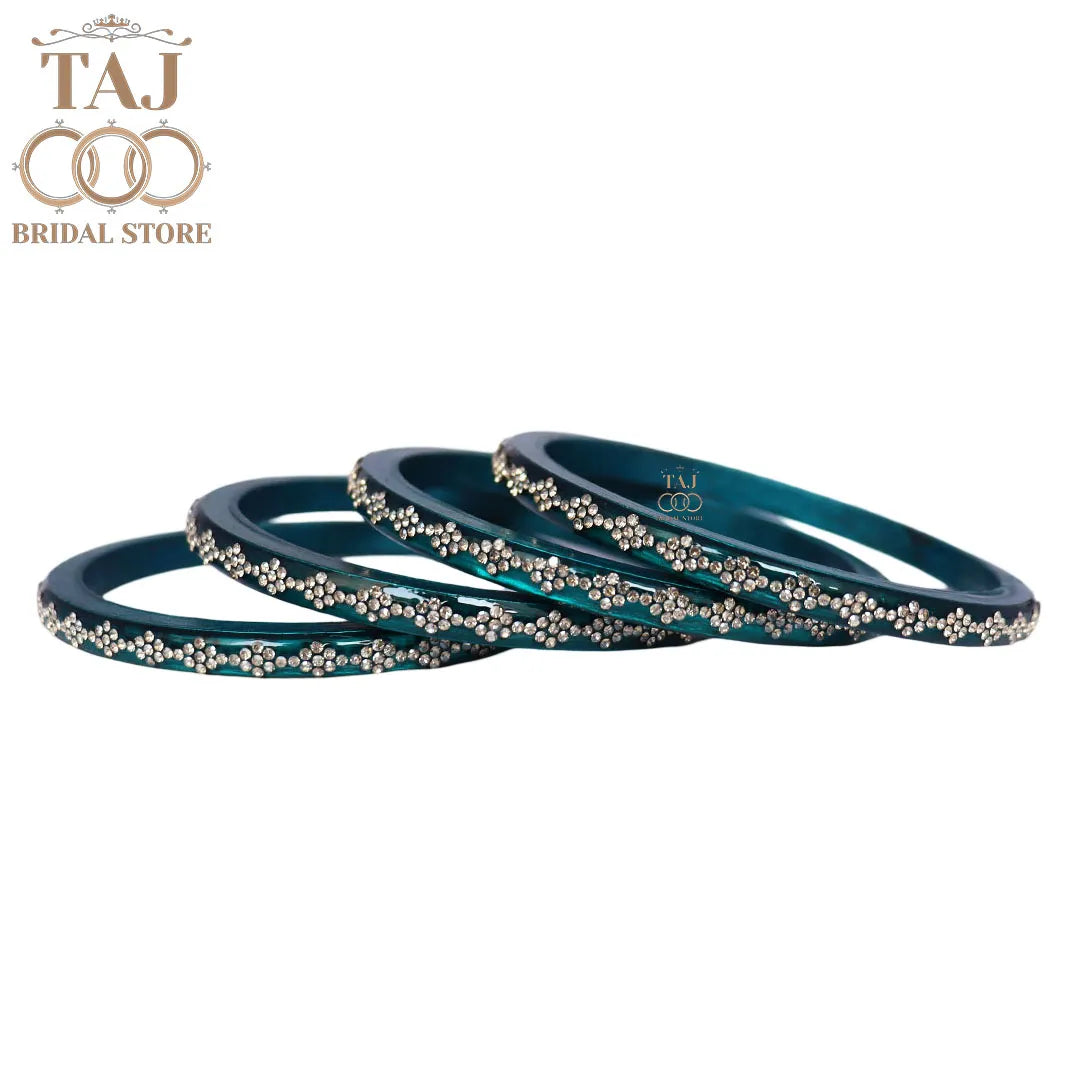 Premium Jaipuri Lac Bangles With Best Traditional Rhinestones Design
