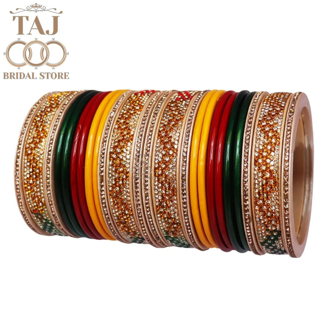 Rajasthani Lac Bangles Set in Latest Zigzag Design