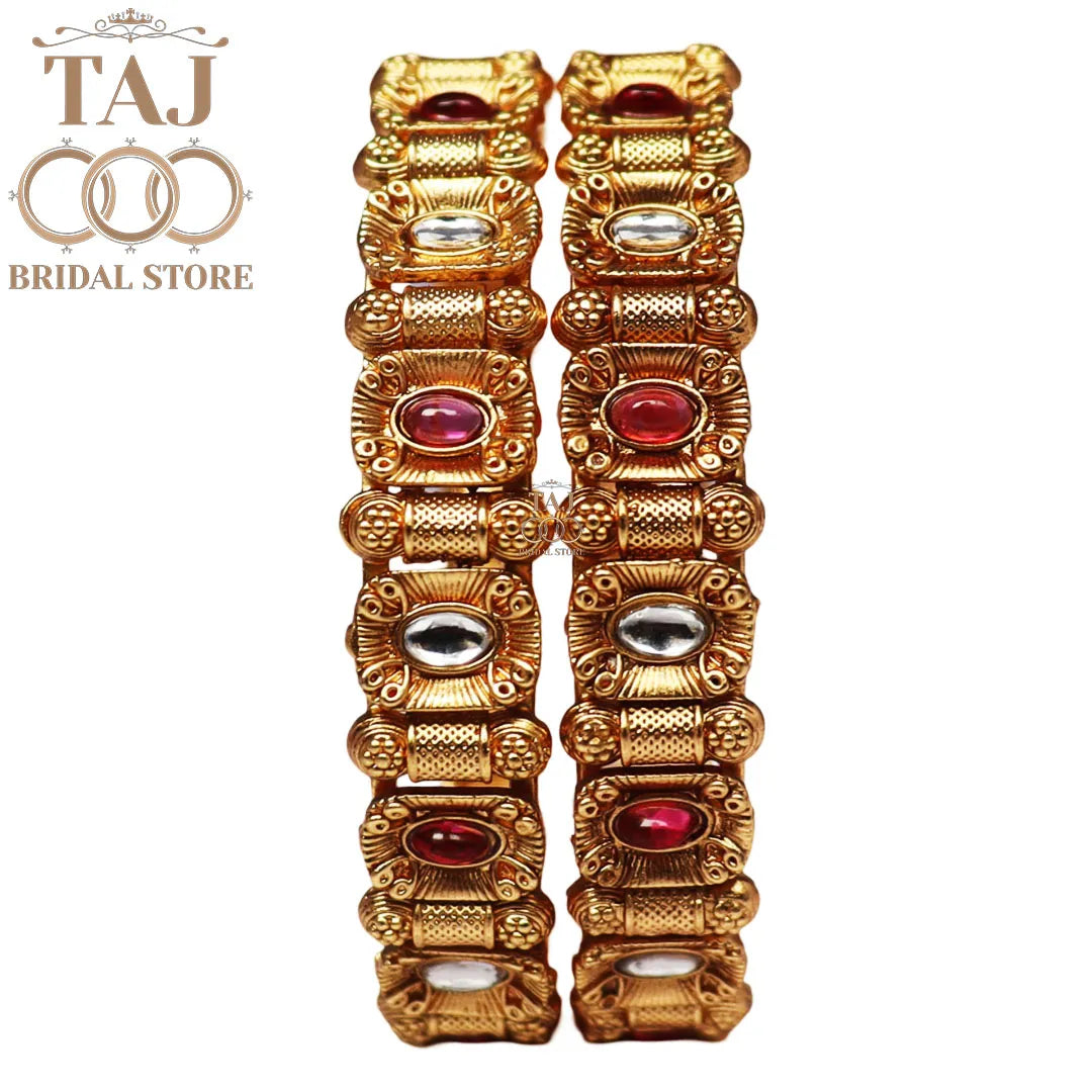 Regal Rajwadi Kada Bangles (Set Of 2)
