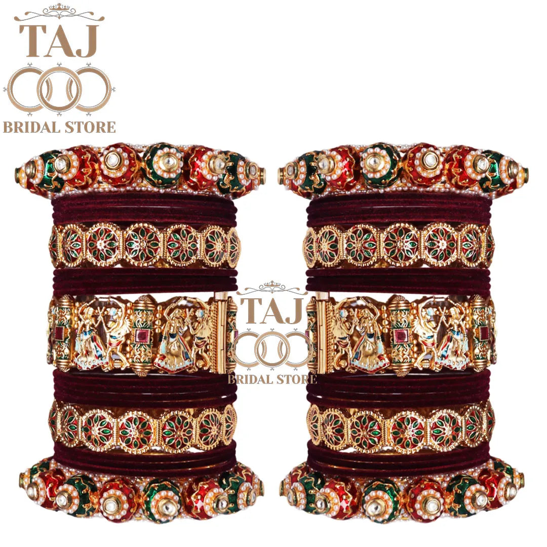 Wedding Bangles With Beautiful Dandiya Design Kada