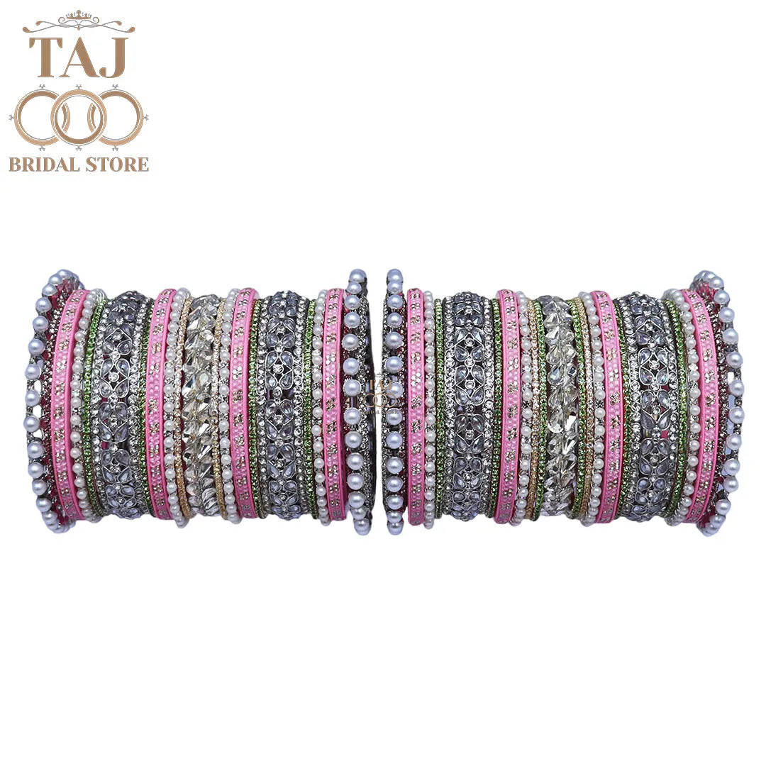 Premium Designer AD Bangles Set in Latest AD and Kundan Design
