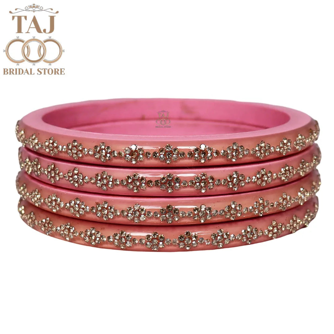 Premium Jaipuri Lac Bangles With Best Traditional Rhinestones Design